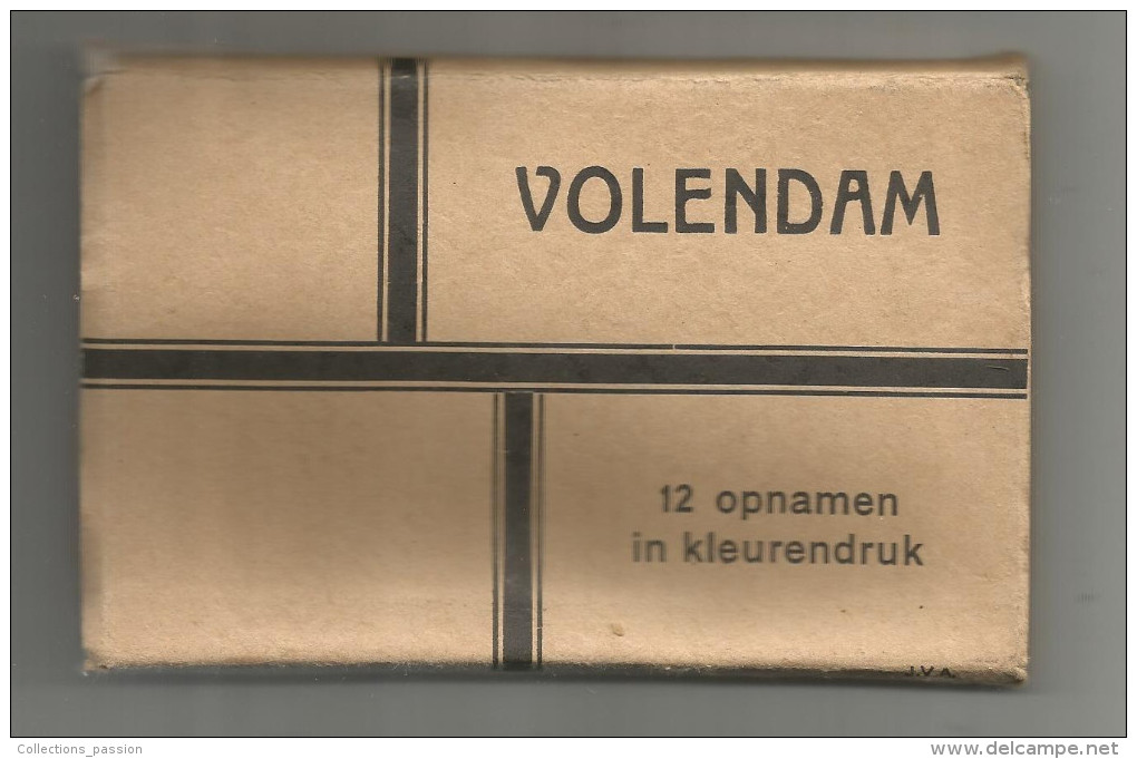 Cp , PAYS BAS , VOLENDAM , 12 Opnamen In Kleurendruk , Ed : J.V.A. , 2 Scans , POCHETTE DE 12 CARTES POSTALES - Volendam