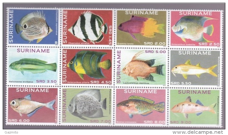 Suriname 2014, Fishes, 12val - Poissons