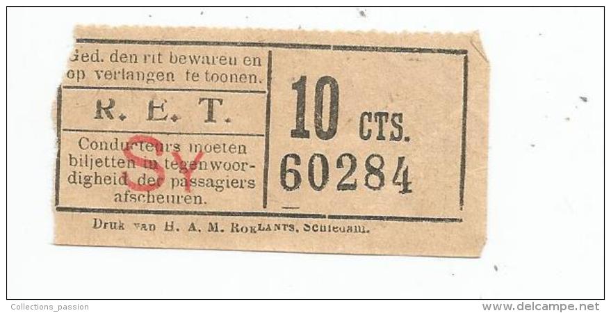 Titre De Transport , R.E.T. , SY , 10 Cts. - Europa