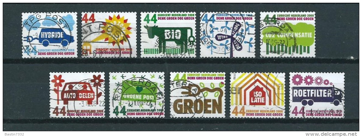 2008 Netherlands Complete Set Think Green,act Green Used/gebruikt/oblitere - Usati