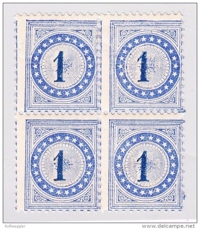 Schweiz Porto Probedruck 1 Auflage 1877 Weisses Papier Ohne WZ Selten Ohne  Stempel (Deville&Cie) 1Rp Typ1  Mittelstein - Portomarken