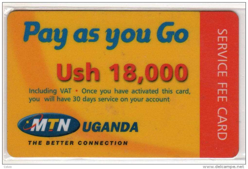 OUGANDA RECHARGE MTN 18,000 USH - Ouganda