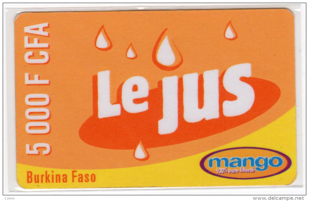 BURKINA-FASO RECHARGE MANGO LE JUS 5 000 FCFA Date 04/07/2005 - Burkina Faso