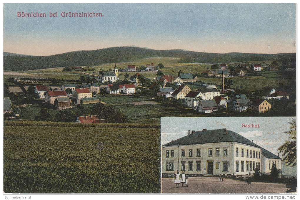 AK Börnichen Gasthof Bei Grünhainichen Zschopau Wünschendorf Lengefeld Flöha Waldkirchen Leubsdorf Augustusburg Pockau - Lengefeld