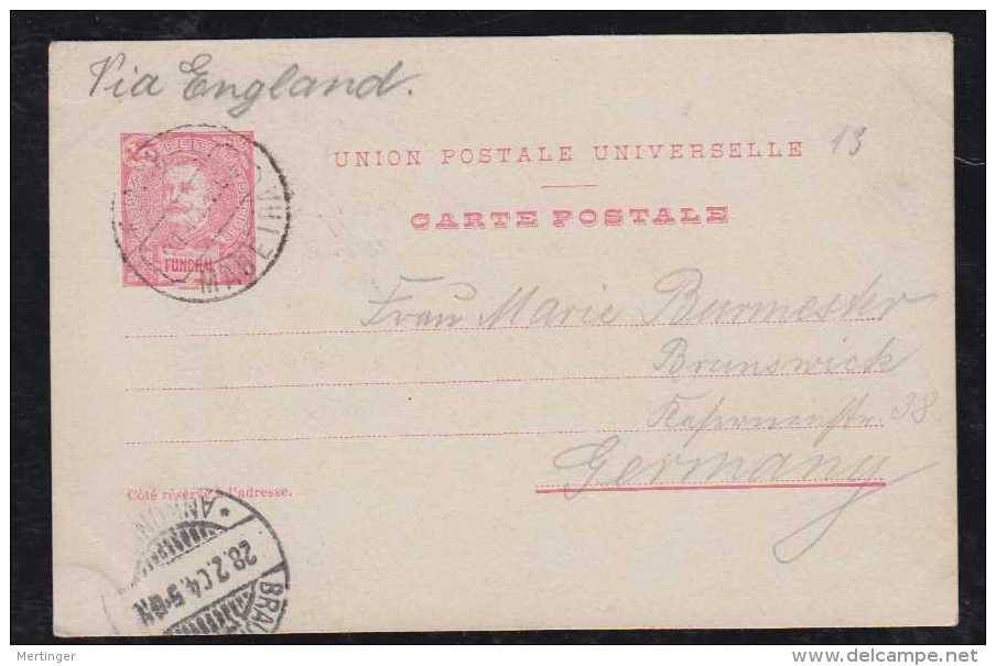 Portugal FUNCHAL 1904 Stationery Card To BRAUNSCHWEIG Germany - Funchal