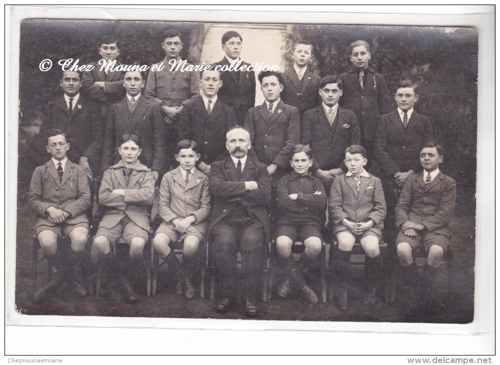 PHOTO DE CLASSE - ECOLE DE GARCONS - CARTE PHOTO - Schools