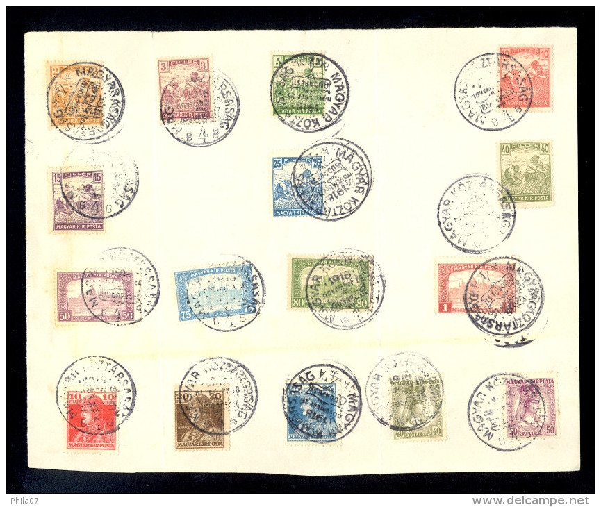 Hungary - Sheet Of Paper With Commemorative Cancel From 1918 / 2 Scans - Sonstige & Ohne Zuordnung