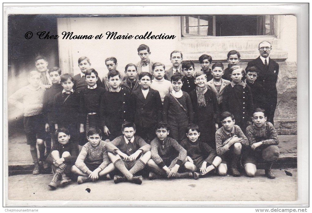1936 - PHOTO DE CLASSE - ECOLE DE GARCONS - CARTE PHOTO - Escuelas