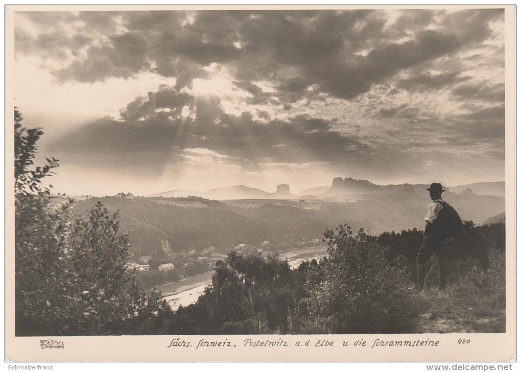 AK Walter Hahn 920 Postelwitz Schrammsteine Sächsische Schweiz Bei Schandau Ostrau Krippen Schmilka Kleinhennersdorf - Kleinhennersdorf