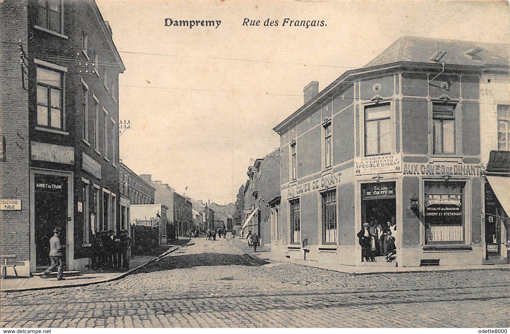 Dampremy   Rue Des Français Charleroi    Arrêt Du Tram ,  Kapsalon Aux Caves De Dinant      A 1726 - Charleroi
