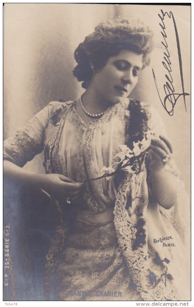 ARTISTE--JEANNE GRANIER---jeune Femme--spectacle-début De Siècle(1900)---voir 2 Scans - Artistes