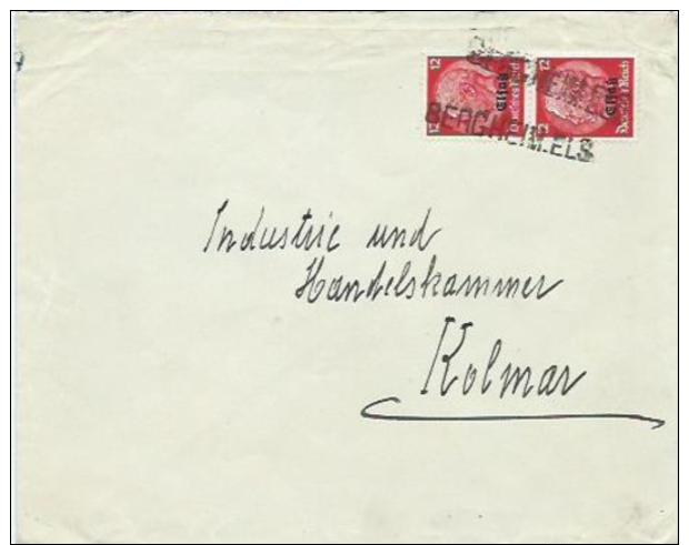 Elsass, Around 1940, Hindenburg Stamps With Cachets "BERGHEIM.ELS" - Autres & Non Classés