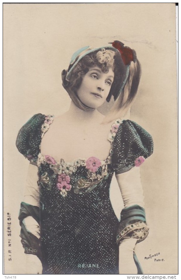 ARTISTE----REJANE----jeune Femme--spectacle-début De Siècle(1900)---voir 2 Scans - Artistes