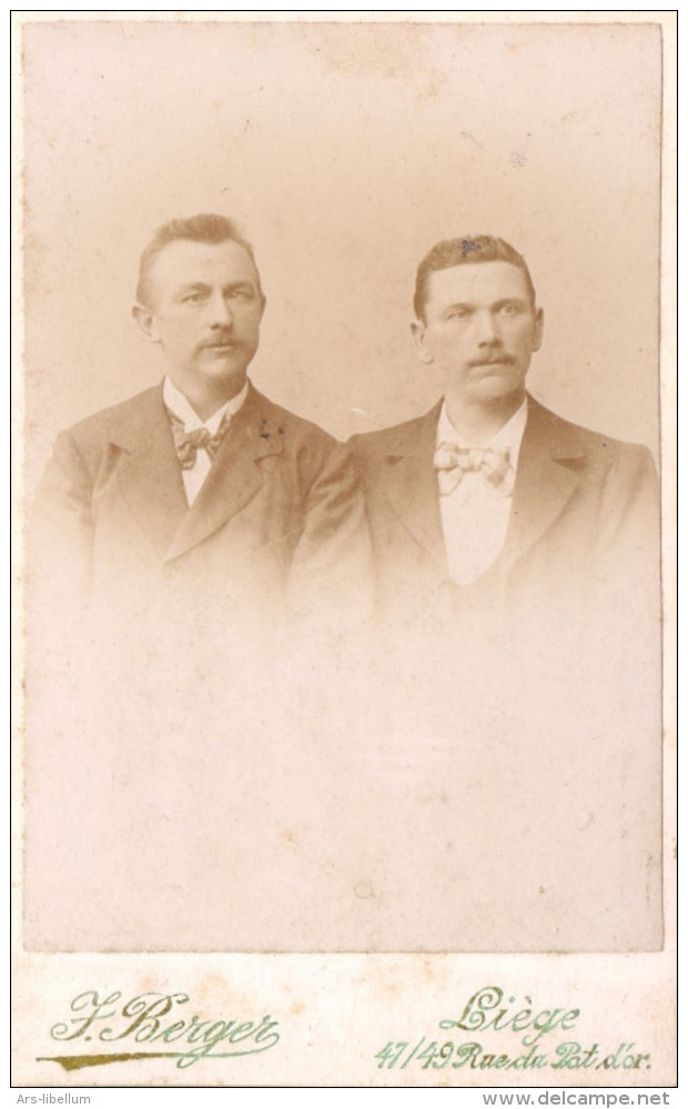 Photo-carte De Visite / CDV / Hommes / Men / Photo J. Berger / Liège / Luik - Anciennes (Av. 1900)