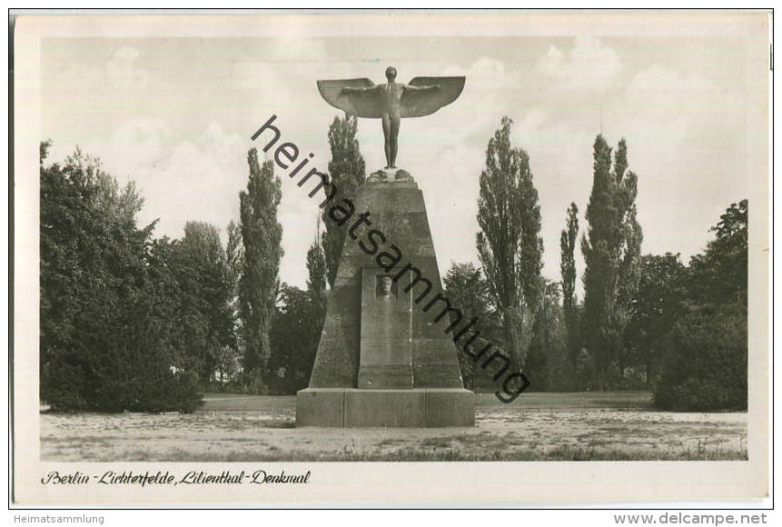 Berlin - Lichterfelde - Lilienthal-Denkmal - Foto-Ansichtskarte - Verlag Kunst Und Bild Berlin - Lichterfelde