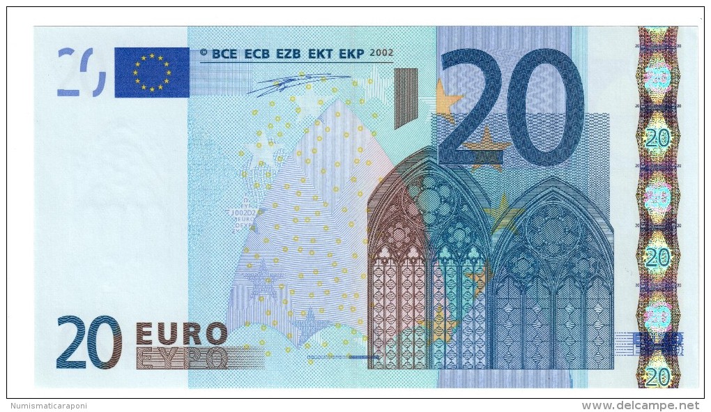 20 € ITALIA DUISENBERG  ABOUT UNC Q.FDS S J002D2 Cod.€.228 - 20 Euro