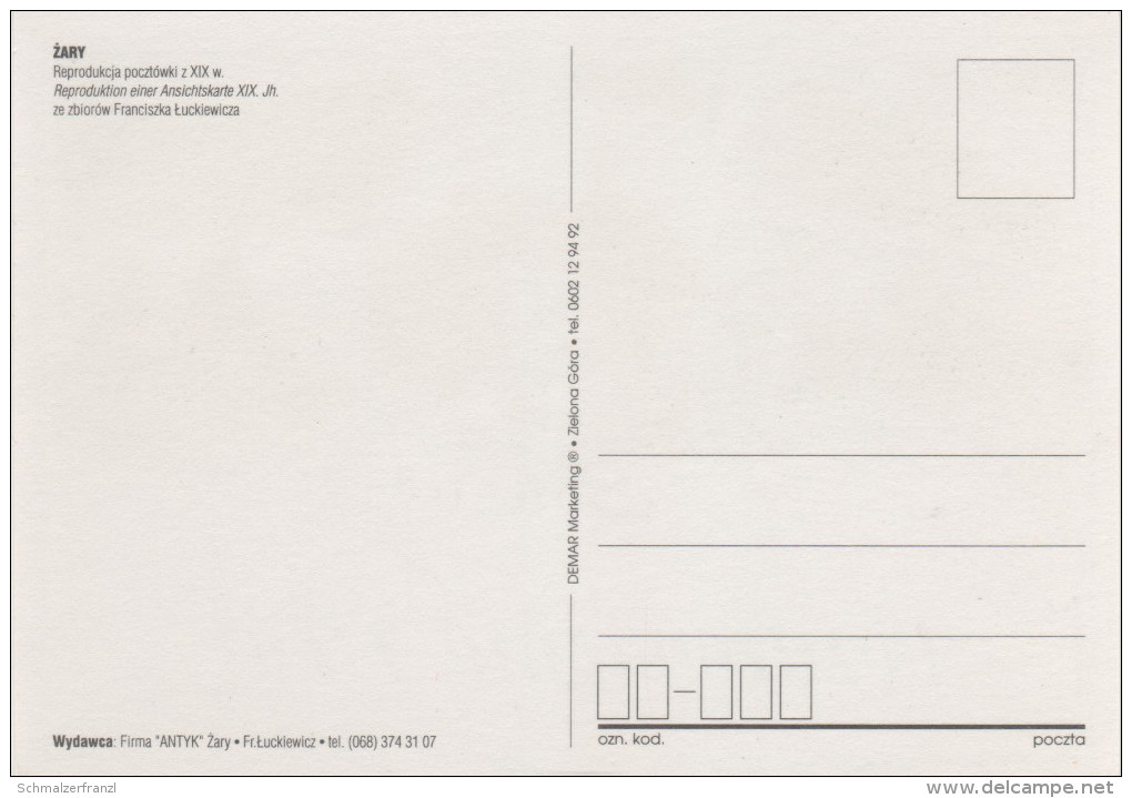 Repro Litho AK Gruss Sorau NL Niederlausitz Zary Rathaus Webeschule Schloss Bismarck Platz Gymnasium Bei Sagan Zagan - Sonstige & Ohne Zuordnung