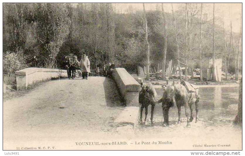 CPA- VOUNEUIL-sous-BIARD (86) - Aspect De L´Abreuvoir Et Du Pont Du Moulin Au Début Du Siècle - Vouneuil Sous Biard