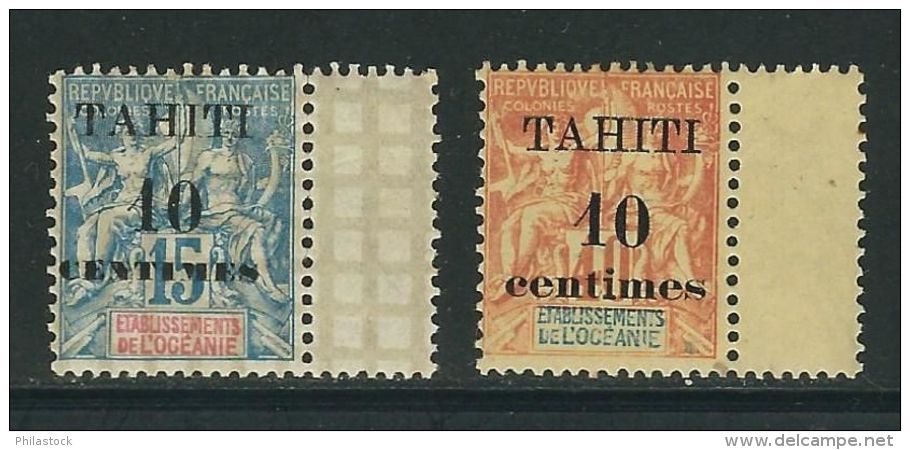 TAHITI  N° 32 & 33 * - Unused Stamps