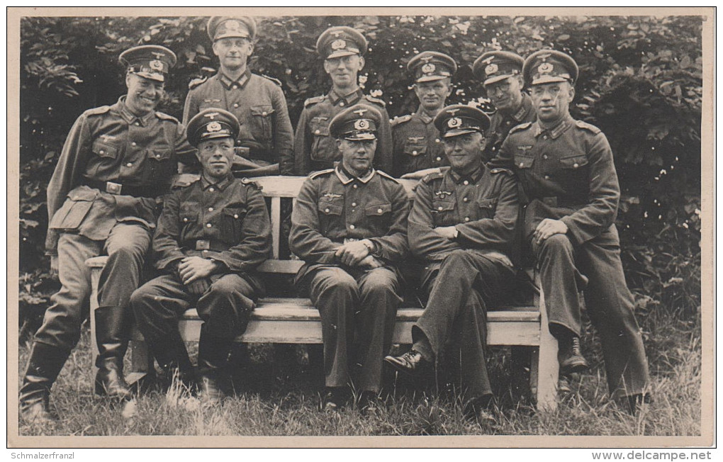 AK Militär Militaire Wehrmacht Kompanie Division Offiziere Lüneburg Juni 1943 Friedrich 2. Weltkrieg Guerre Mondial - Personnages