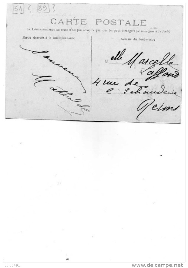 CPA - CHAMPIGNY (51) Où (89) - Aspect De La Mairie Et De La Ferme Loillier En 1908 - Champigny