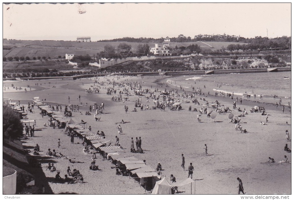 ESPAGNE.  SANTANDER.  LA PLAGE. BELLE CARTE  ANNÉES 50 - Cantabria (Santander)