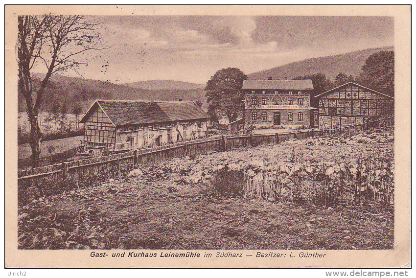 AK Gast- Und Kurhaus Leinemühle Im Südharz - Abberode - 1933 (23477) - Mansfeld