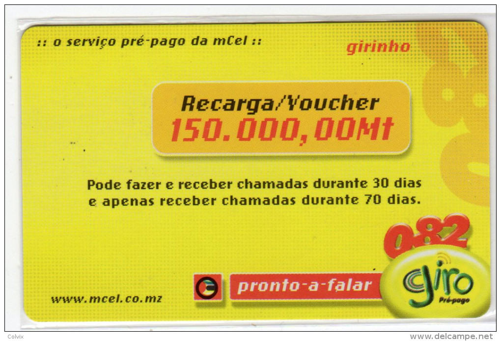 MOZAMBIQUE PREPAYEE GIRO 150 000 Mt Année 2005 - Moçambique