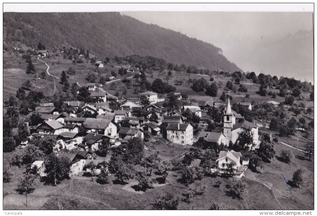 Carte 1950 EN AVION AU DESSUS DE VEROSSAZ - Vérossaz