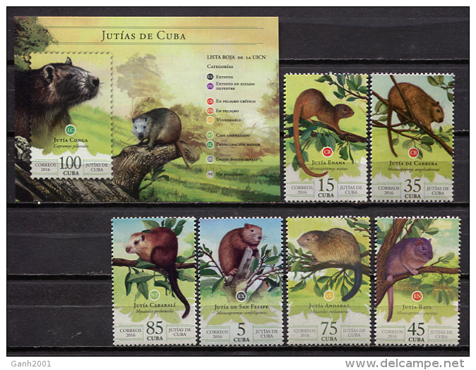 Cuba 2016 / Fauna Mammals Rodents MNH Mamiferos Jutias Säugetiere / C11936  1 - Roedores