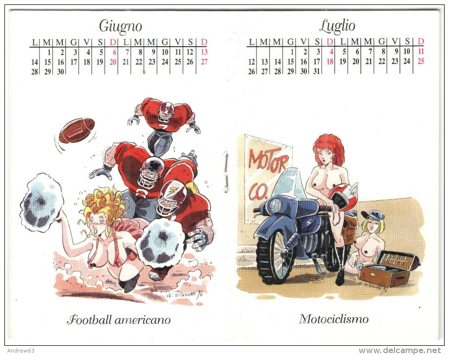 CALENDARIO - 1999 - Le Donne E Lo Sport - By Guglielmo Signora - Sexy Umoristico - Formato Piccolo : 1991-00