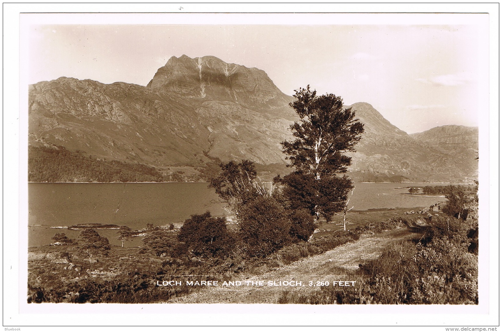 RB 1099 - Real Photo Postcard - Loch Maree &amp; The Slioch - Wester Ross Scotland - Ross & Cromarty