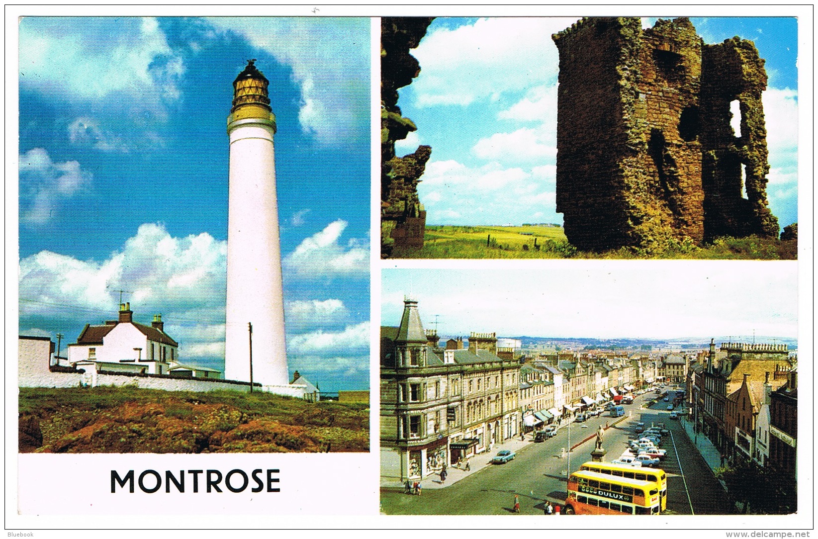 RB 1099 - Multiview Postcard - Scurdyness Lighthouse &amp; High Street Montrose Angus Scotland - Angus