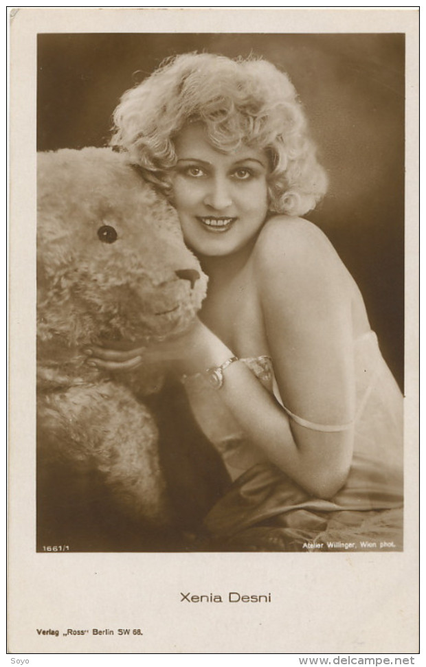 Xenia Desni Silent Movie Actress Born In Kiev Ukraine Dead In Roquefort Les Pins France 06 Teddy Bear Ours Peluche Ross - Entertainers