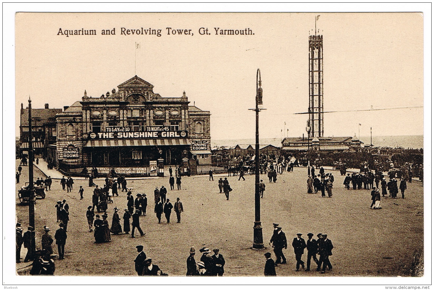 RB 1099 -  Early Postcard - Aquarium &amp; Revolving Tower - Great Yarmouth Norfolk - Great Yarmouth