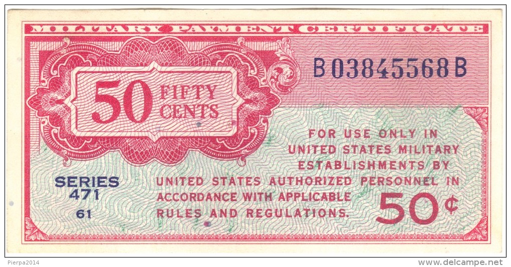 50 Cent Military Payment Certificate Series 471 - FDS UNC - 1947-1948 - Series 471