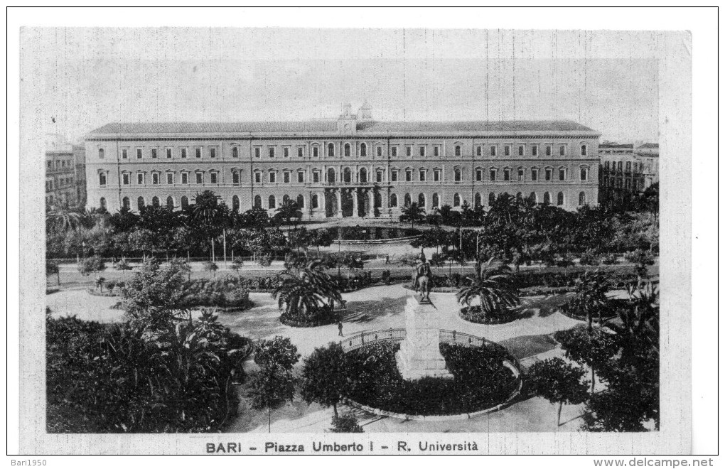 Bari -  Piazza Umberto I  - R.Università  (formato Piccolo) - Bari