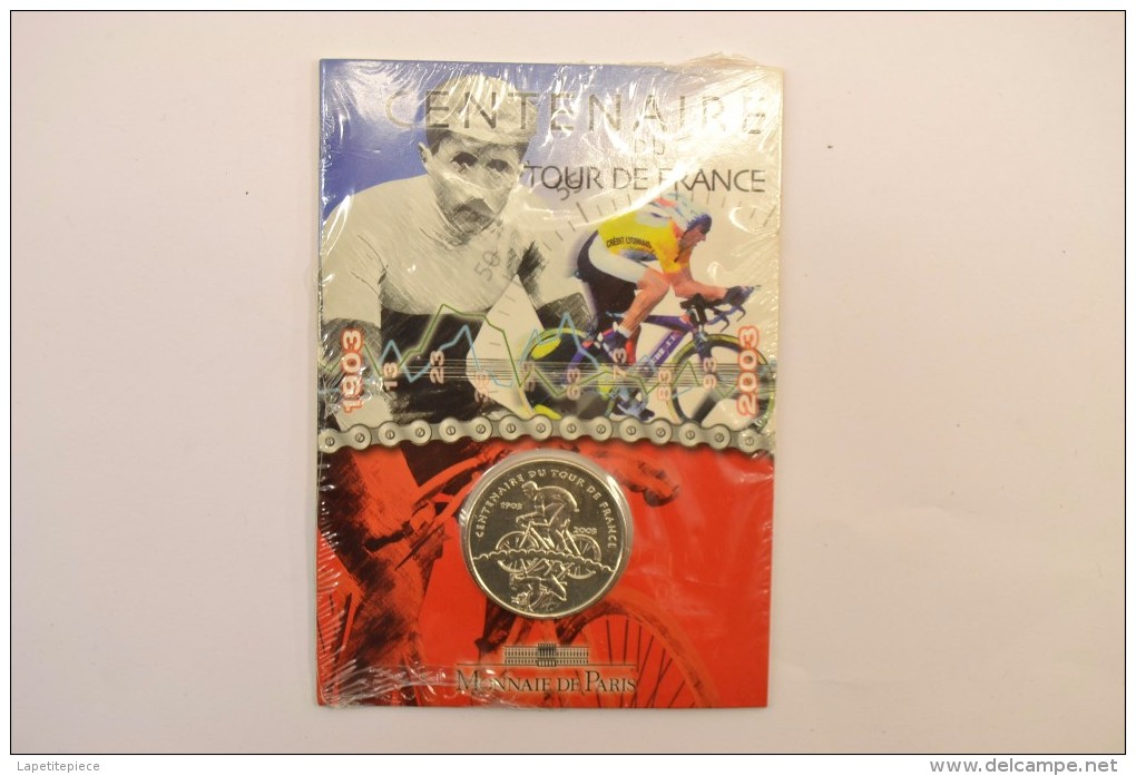 Centenaire Du Tour De France, Monnaie De Paris 1903 2003 Argent 1/4 Euros, Sous Coincard Blister - 2003