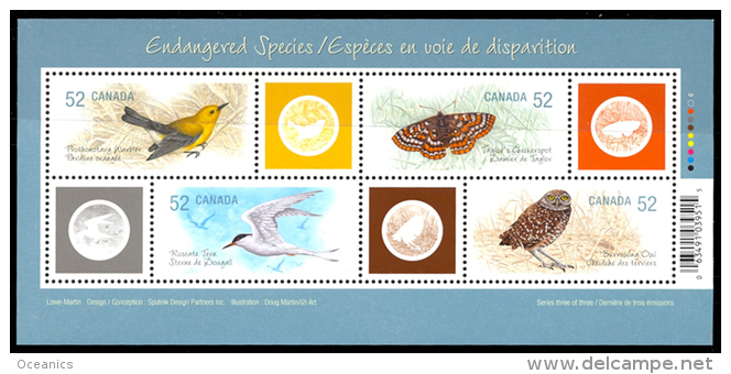 Canada (Scott No.2285 - Espèces Menacées / Endengered Species) [**] BF / SS - Blocs-feuillets