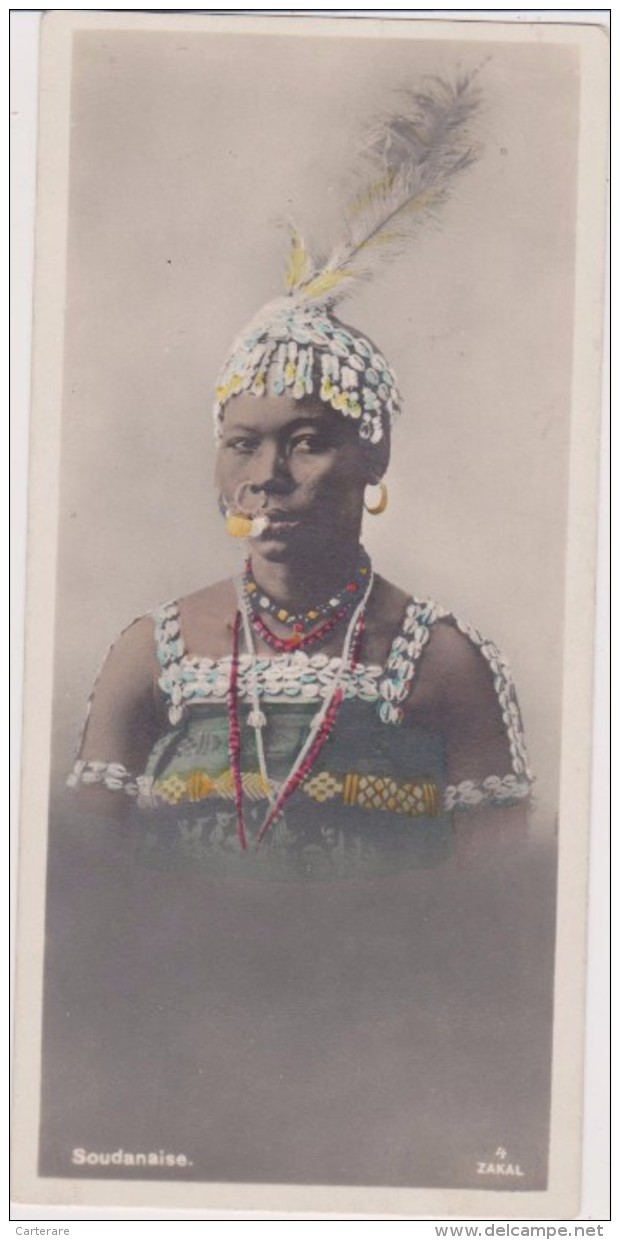 Soudan , Soudanaise , Photo Zakal,afrique,africa,femme ,percing,chapeau à Plume - Sudán