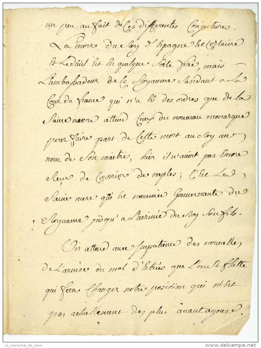 GUERRE DE SEPT ANS &ndash; NOUVELLES A LA MAIN &ndash; Paris, 27 Août 1759. 4 Pp. In-4. Rare. &ndash; Bataille De Kuners - Documents Historiques