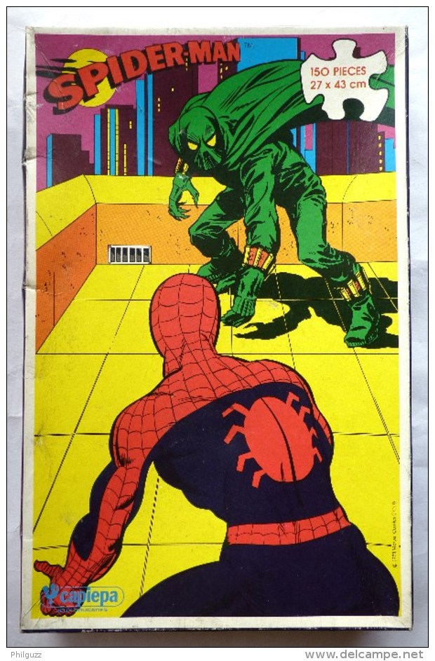 RARE Puzzle CAPIEPA 1985 - SPIDERMAN L'ARRAIGNEE - 150 Pièces INCOMPLET Manque 1 Pièce - Puzzels