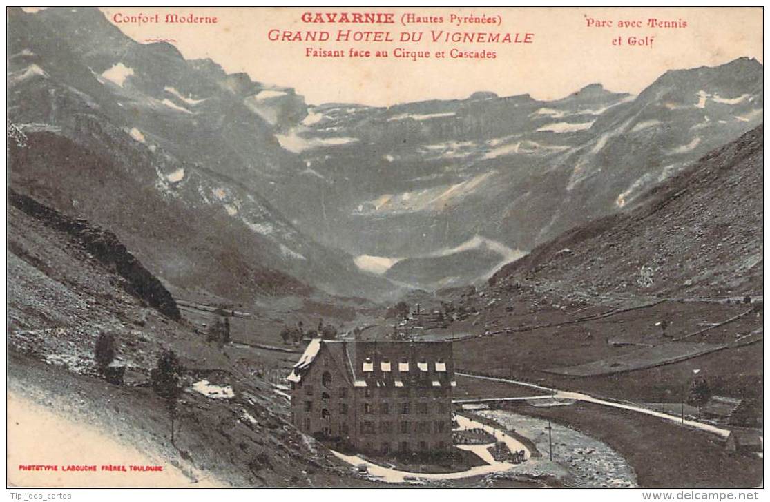 65 - Gavarnie - Grand Hôtel Du Vignemale, Parc Avec Tennis Et Golf - Gavarnie