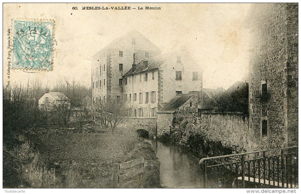 CPA 95  NESLES LA VALLEE LE MOULIN 1904 - Nesles-la-Vallée