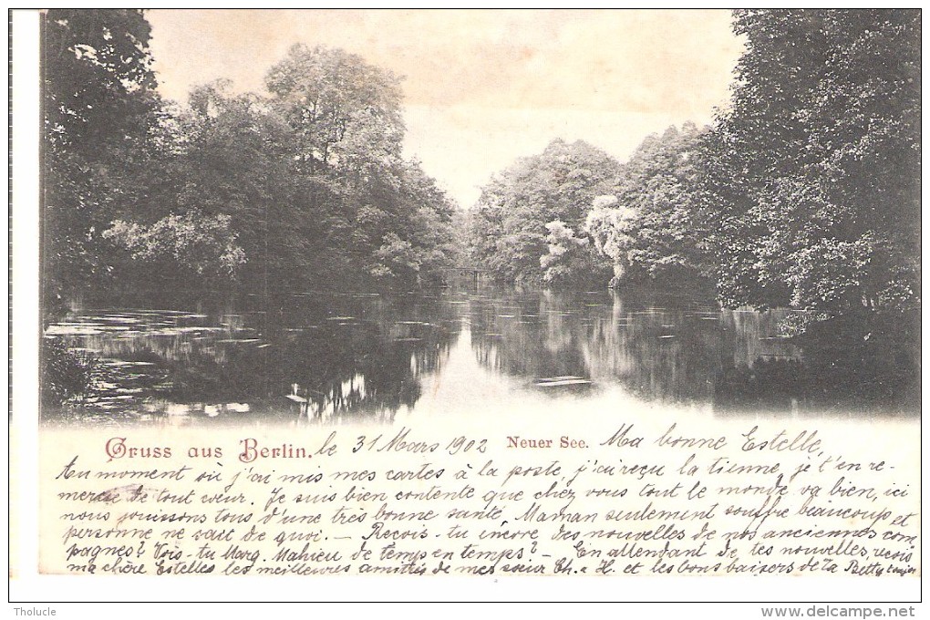 Gruss Aus Berlin-1902- Neuer See Im Tiergarten - Tiergarten