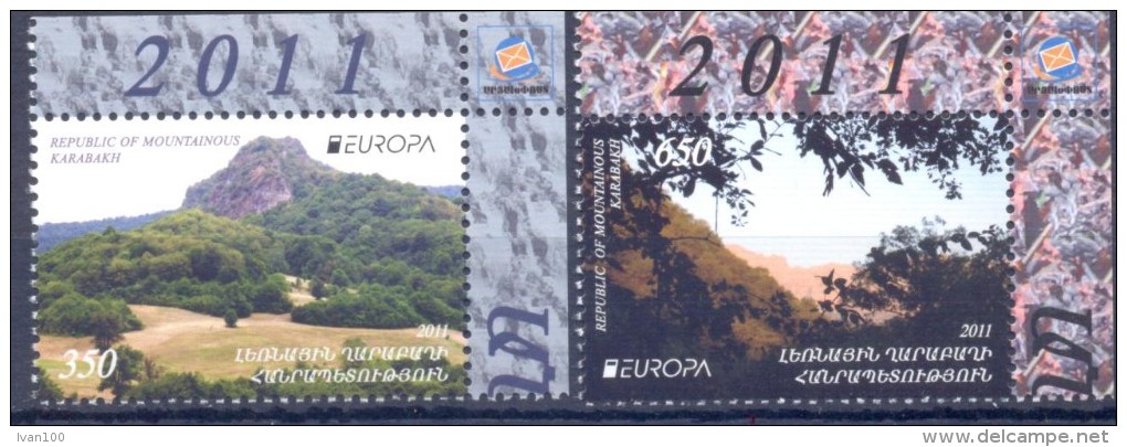 2012. Mountainous Karabakh, Europa 2011, 2v, Mint/** - Armenia
