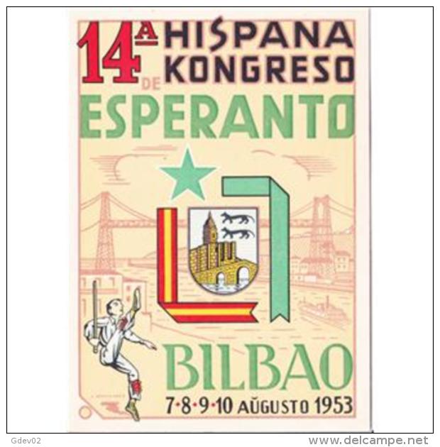 PUTP1799HCPA-LFTD12226TATP.Tajeta Postal De España.Bilbao.Publicitaria.Congreso De ESPERANTO En BILBAO - Puentes