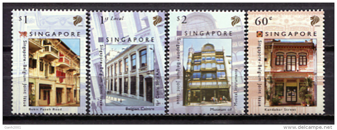 Singapore 2005 Singapur / Architecture Shophouses Joint Issue Belgium MNH Arquitectura Architektur / Ji25  33 - Otros & Sin Clasificación