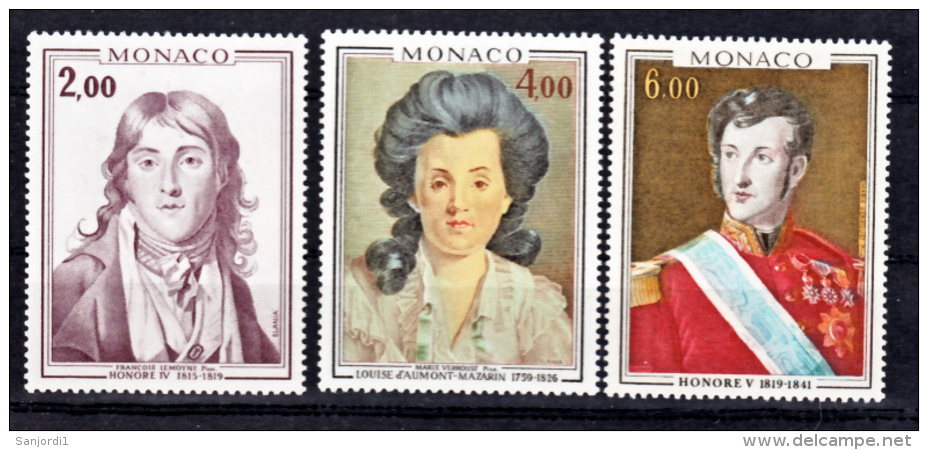 Monaco 1065 1066 1124 1/4 De Cote Tableaux De Princes De Monaco Neuf ** TB MNH SIN CHARNELA  Cote 13.95 - Altri & Non Classificati