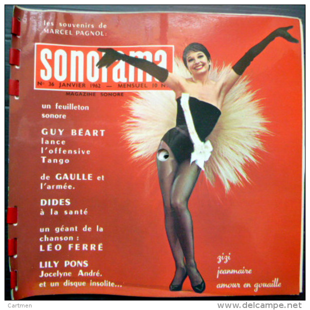 SONORAMA  ZIZI JEANMAIRE GUY BEART LEO FERRE BIEN COMPLET DES DISQUES  N°36 1962 TBE - Other & Unclassified